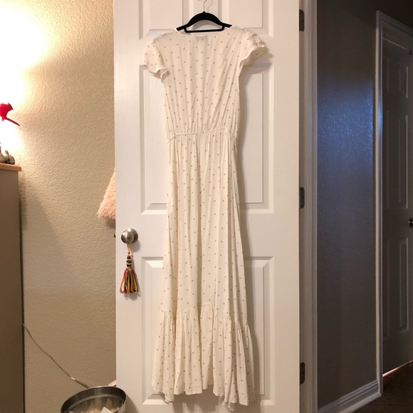 VICI WHITE POLKA DOT DRESS SZ L - Picture 3 of 7